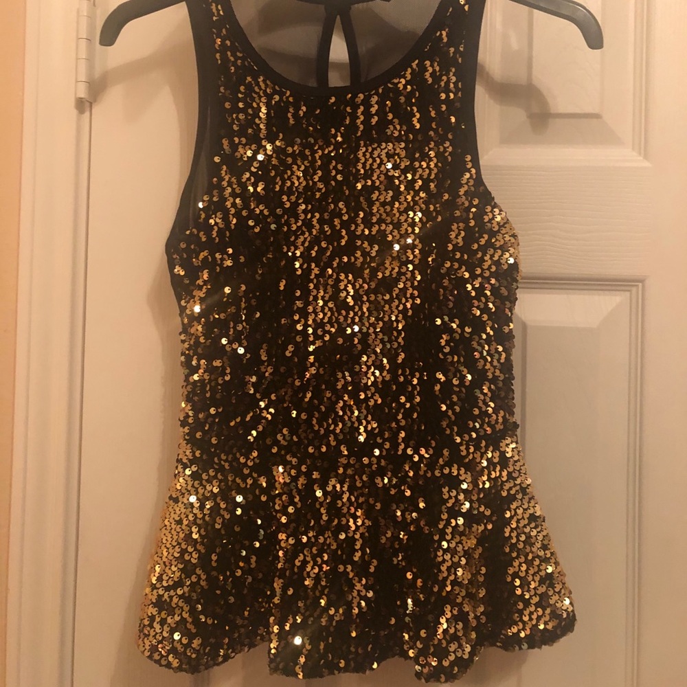 Gold Sequin Top